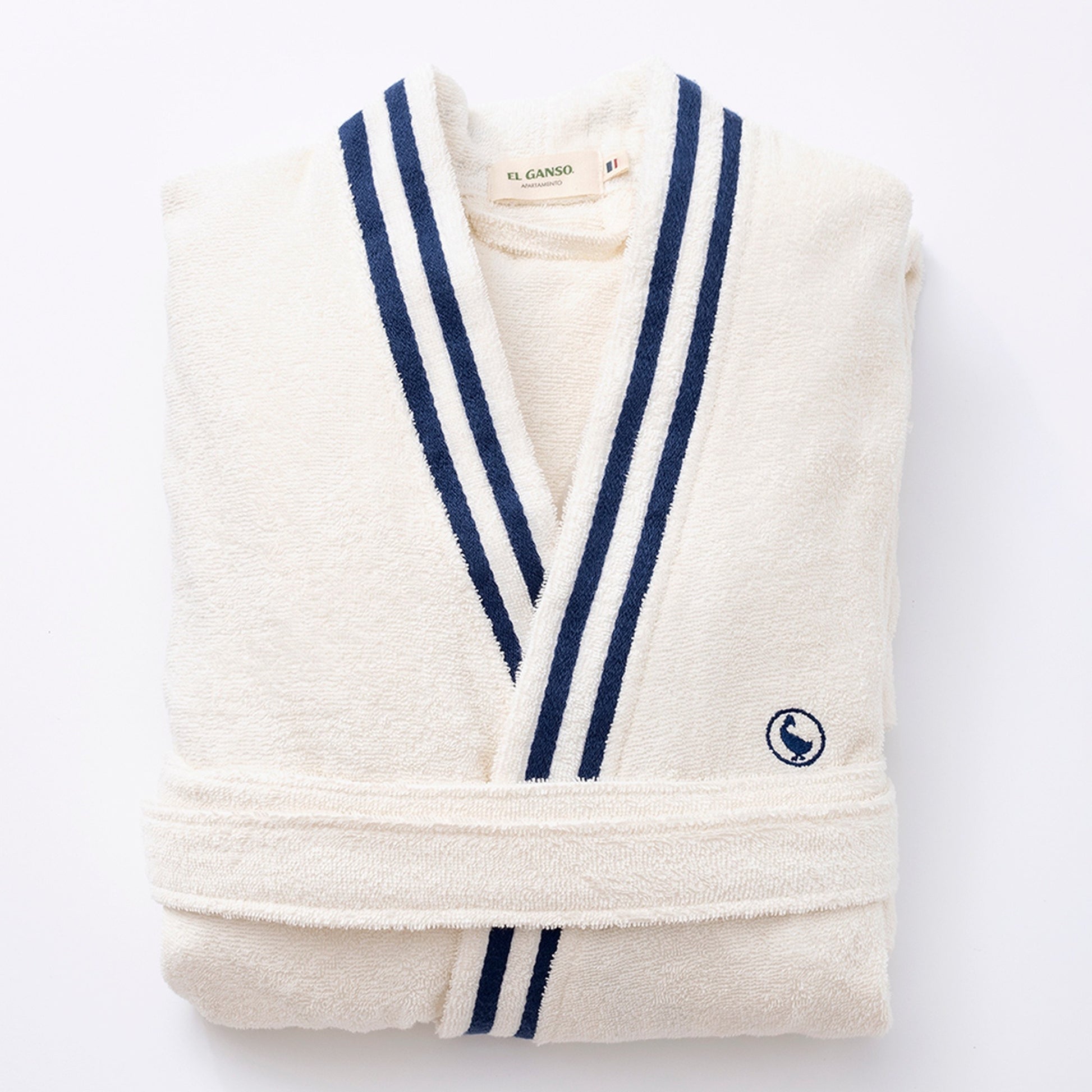 Albornoz Crudo M/l 320gsm 100% Algodón Con Logo Bordado El Ganso_5