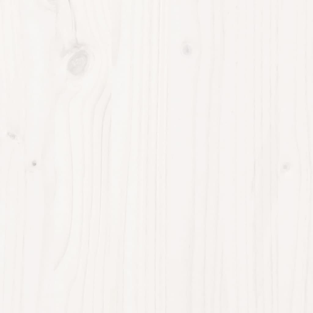 Tumbonas Madera Maciza De Pino Blanco 2 Unidades 205x60x31,5 Cm / Vetonek_2