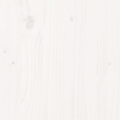 Tumbona De Madera Maciza De Pino Blanca 199,5x62x55 Cm / Vetonek_5