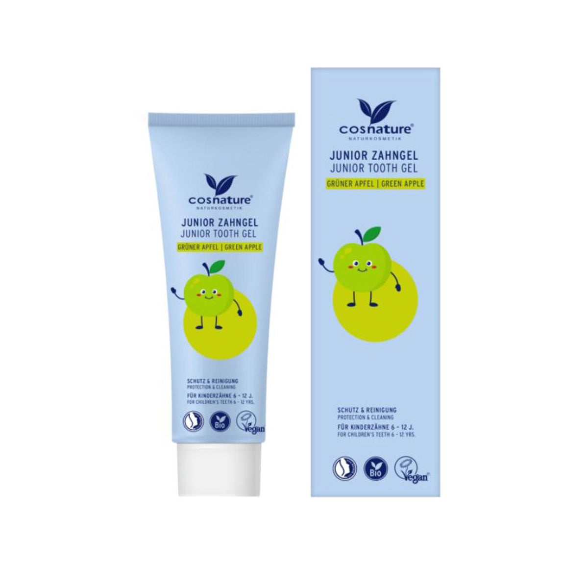 Pasta de Dientes Infantil con Flúor Manzana Verde, Cosnature 75 ml