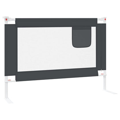Vidaxl Barandilla De Seguridad Cama De Niño Tela Gris Oscuro 90x25 Cm_4