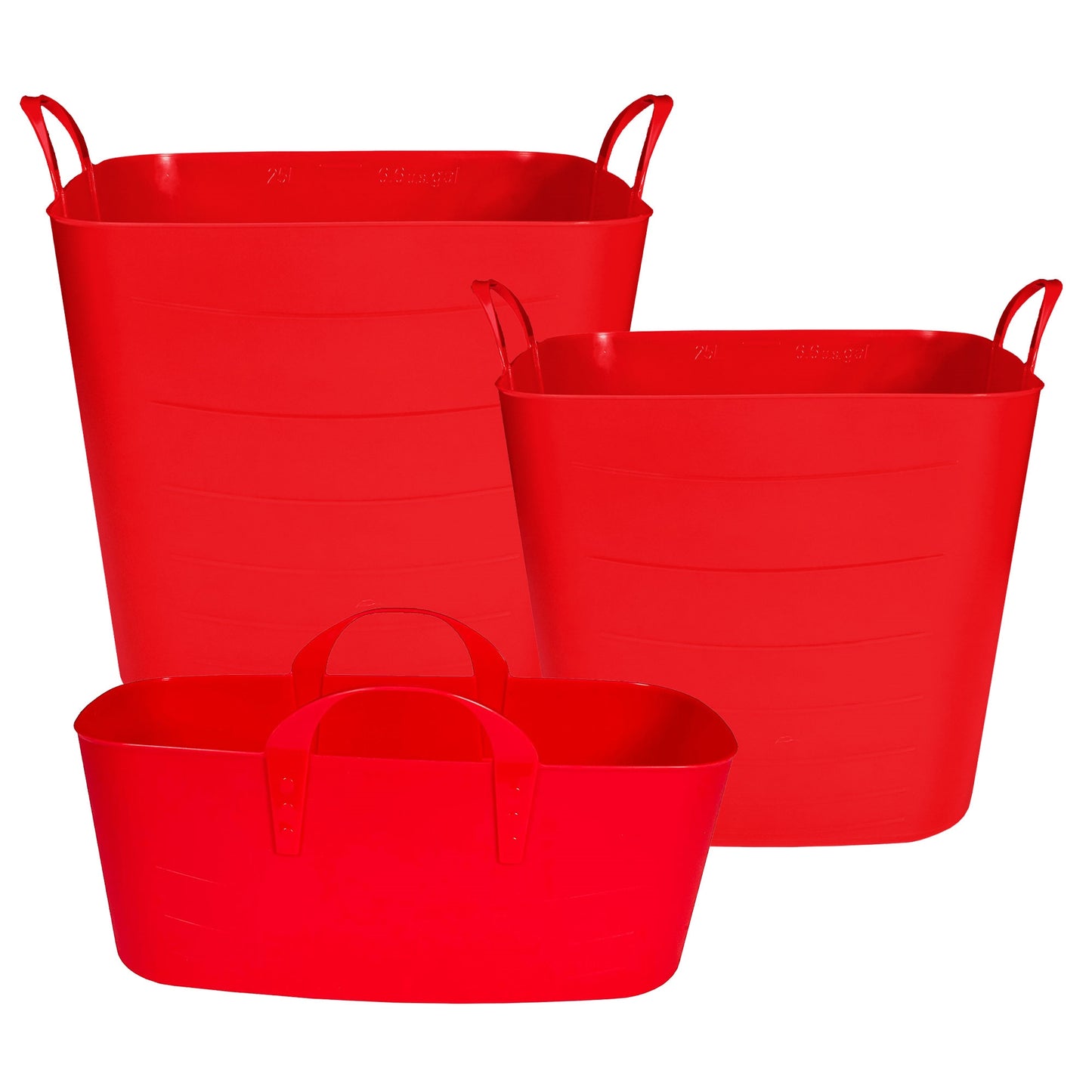 3x Life Story Cestos 10l + 25l + 40l Red_0