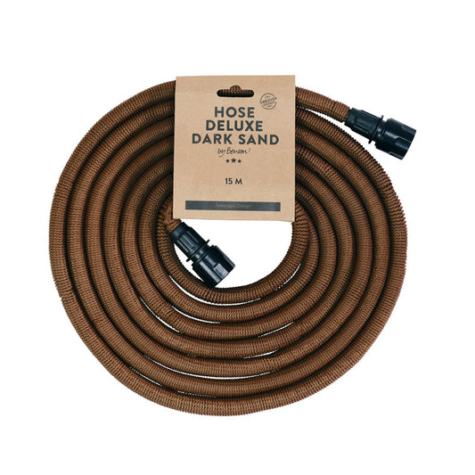 Manguera De Riego Deluxe - Dark Sand, 15 M, Tejido, Látex, Se Expande Con El Agua._0