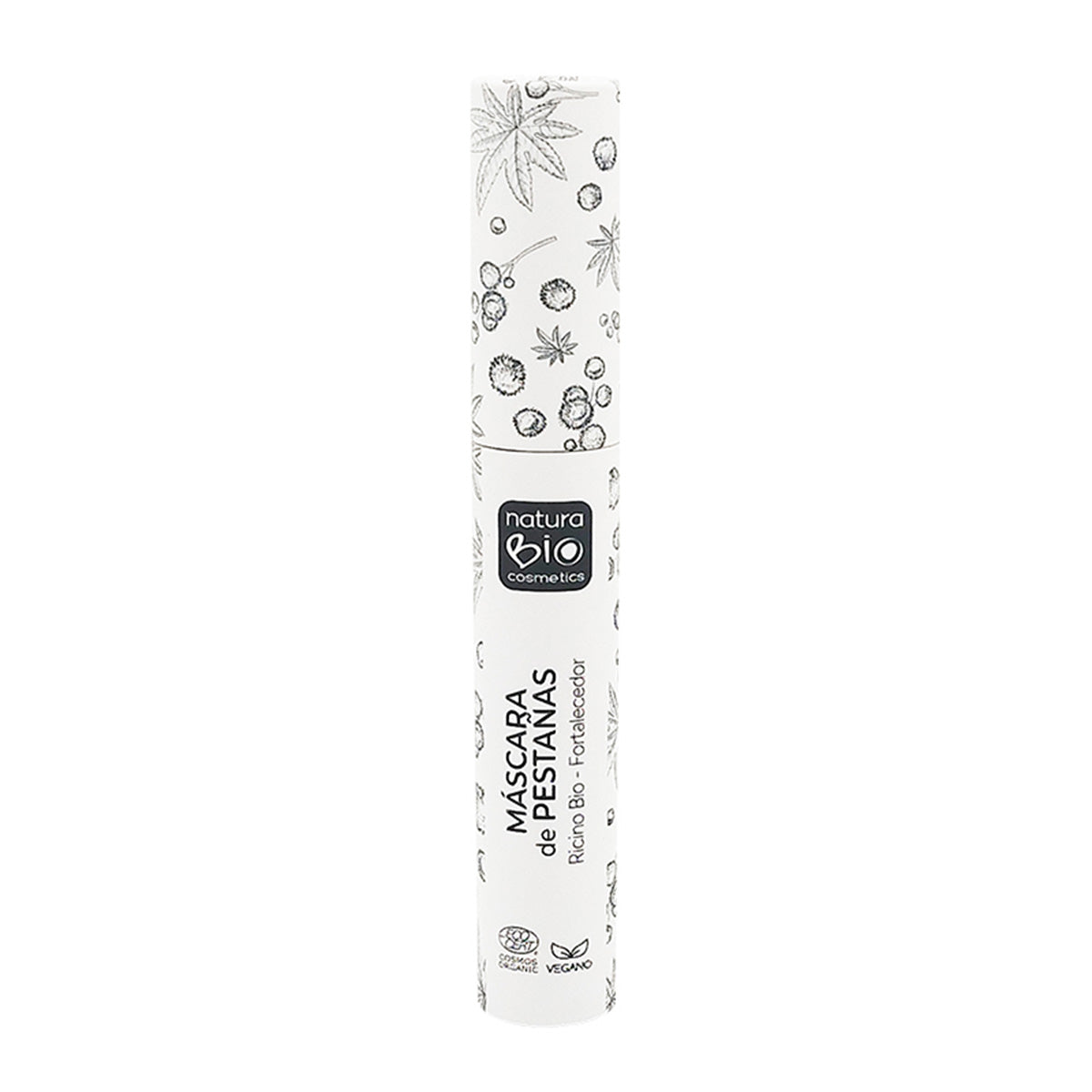 Máscara Pestañas Volumen 01 Negro Timanfaya  Con Aceite de Ricino y Pigmentos Naturales Minerales, NaturaBio Cosmetics 8ml