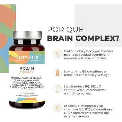 Nutralie Brain Complex Nootropic com Agilidade Mental 60 Cápsulas