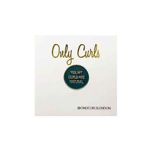 Only Curls Pin Badge - Yes, My Curls Are Natural_0