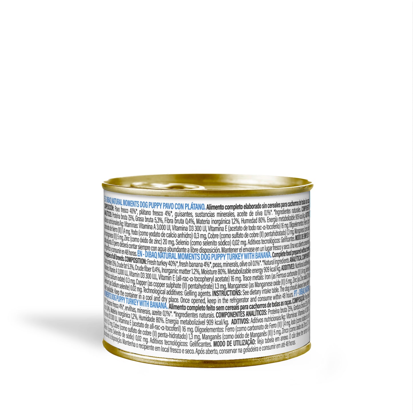Dibaq Natural Moments Cachorro Pavo Y Plátano ,12 Latas X 190gr_2