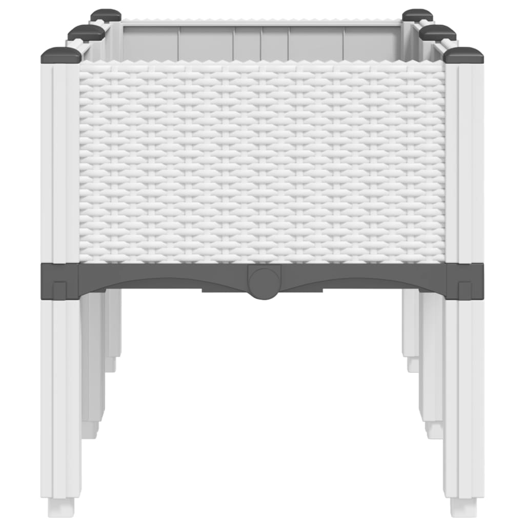 Jardinera Con Patas Pp Blanco 80x40x42 Cm_3