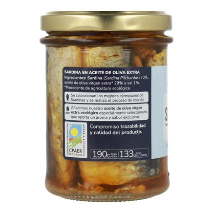 Embalagem de 3 Sardinhas em Azeite ECO Planeta Huerto 190 gr