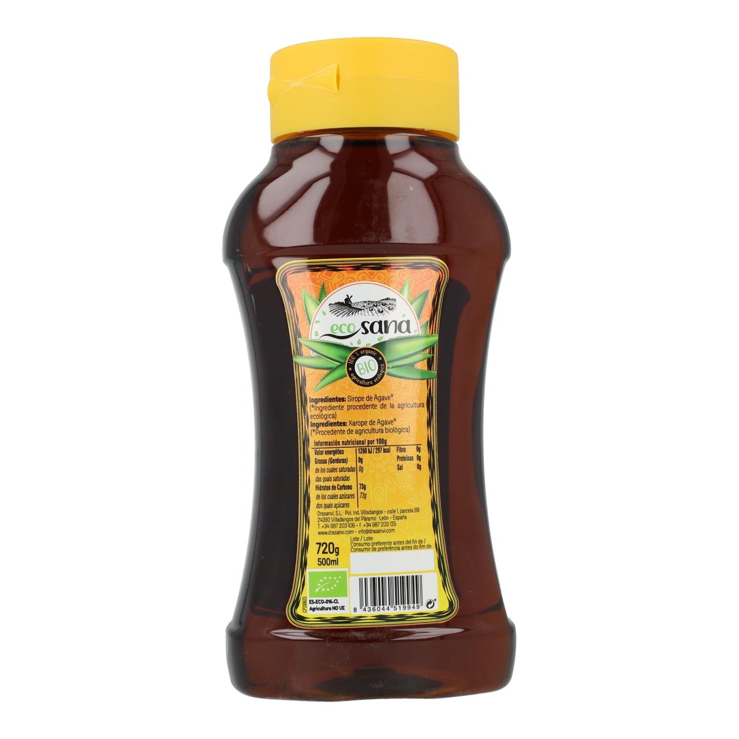 Xarope de Agave Cru Orgânico Ecosana 500 ml
