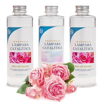 Pack Ahorro 3x Fragancias Lámpara Catalítica: 2 Aromas Bed Of Roses 500ml + Limpiador Neutro 200ml_0
