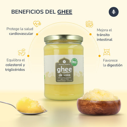 Embalagem de 3 x Ghee manteiga clarificada ECO Planeta Huerto 500 gr