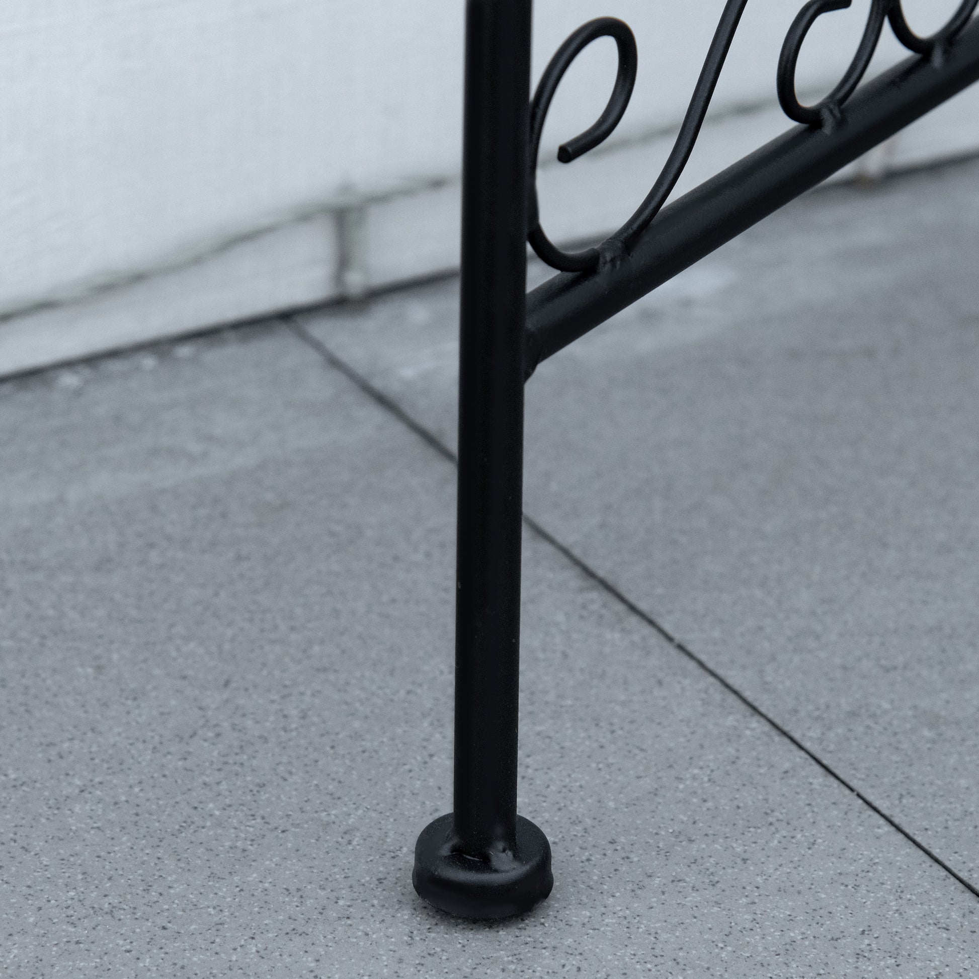Outsunny Soporte Metal Para Plantas Mecetas Plegable Con 3 Estantes 60x22x65 Cm_3
