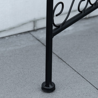 Outsunny Soporte Metal Para Plantas Mecetas Plegable Con 3 Estantes 60x22x65 Cm_3