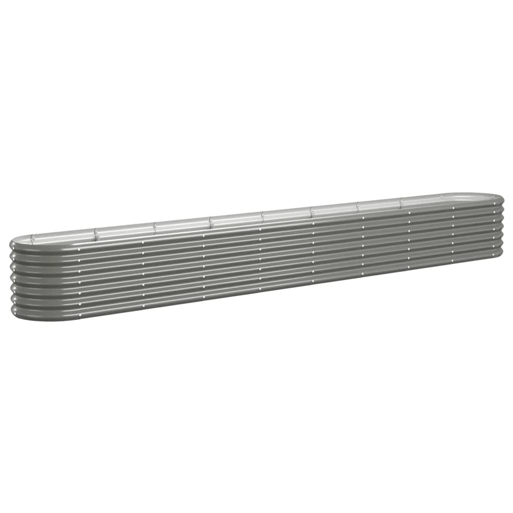 Jardinera Arriate Acero Galvanizado Gris 332x40x36 Cm_0