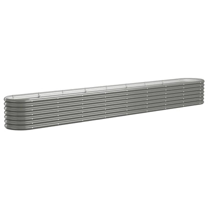 Jardinera Arriate Acero Galvanizado Gris 332x40x36 Cm_0