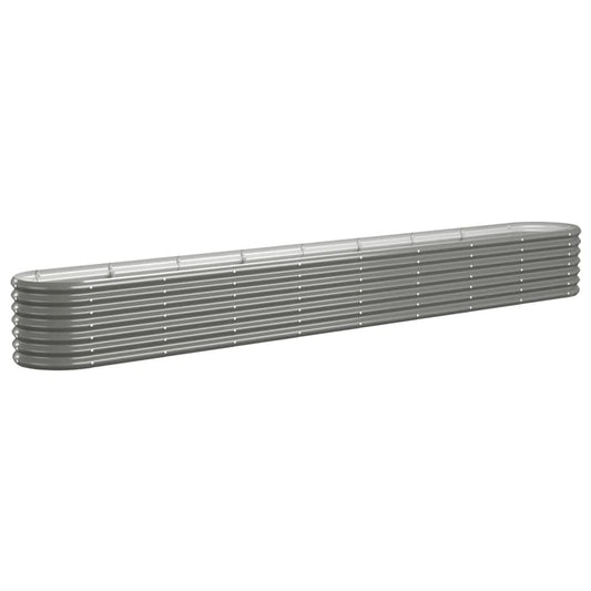 Jardinera Arriate Acero Galvanizado Gris 332x40x36 Cm_0