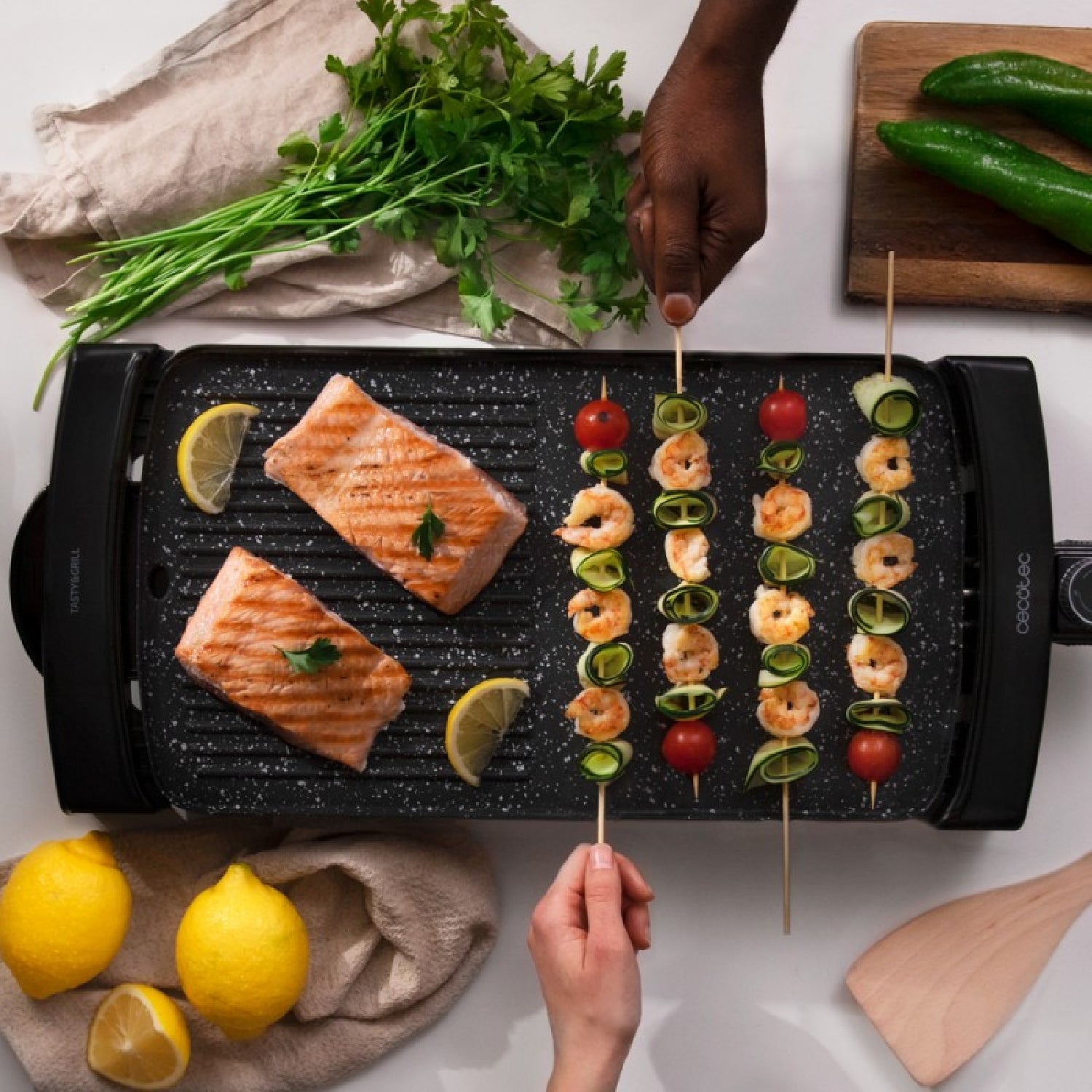 Cecotec Plancha Eléctrica Plancha Eléctrica Tasty&grill 3000 Rockwater Mixgrill_1