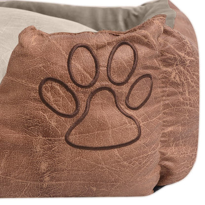 Vidaxl Cama Para Perro Con Cojín Pu Cuero Artificial Talla Xl Beige_2