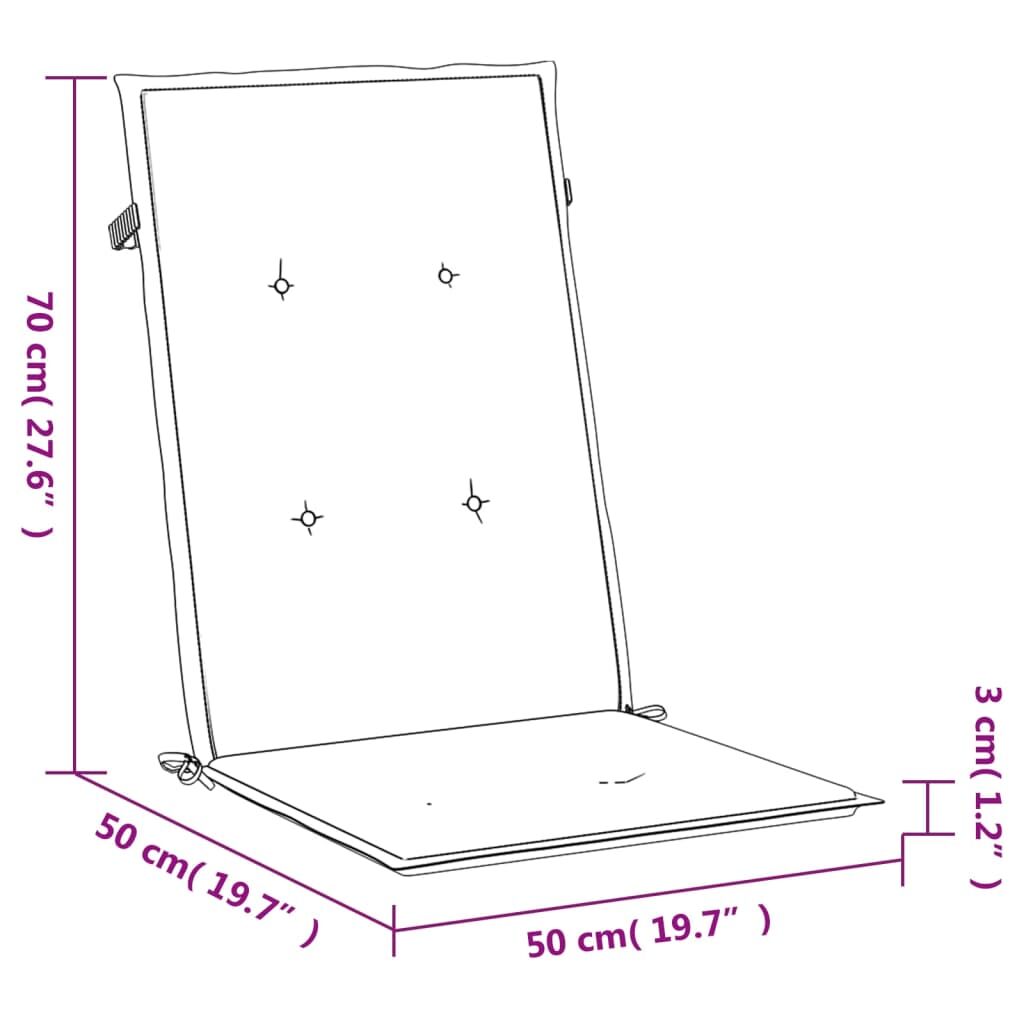 Vidaxl Cojines De Silla De Respaldo Alto 6 Uds Tela Estampado De Hojas_2