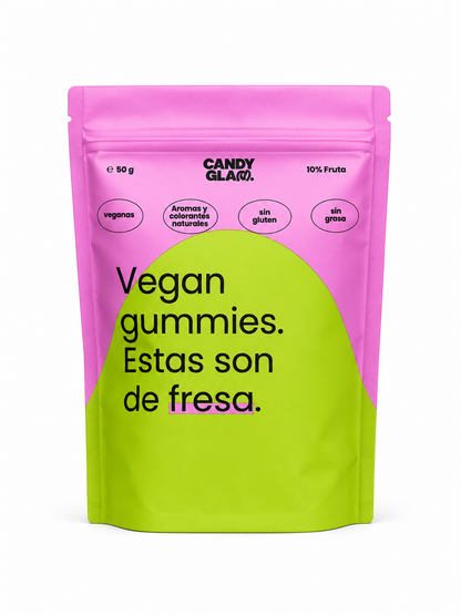 Gummies Veganas Sabor Fresa Pack 5 Bolsas - Snack Dulce Natural Sin Gluten_0