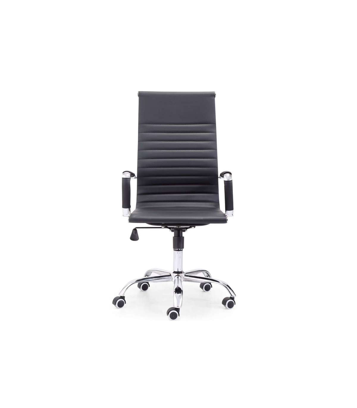 Sillón Giratorio Letter En Simil Piel Negro, 106-116 Cm(alto)64 Cm(ancho)64 Cm(largo)_1