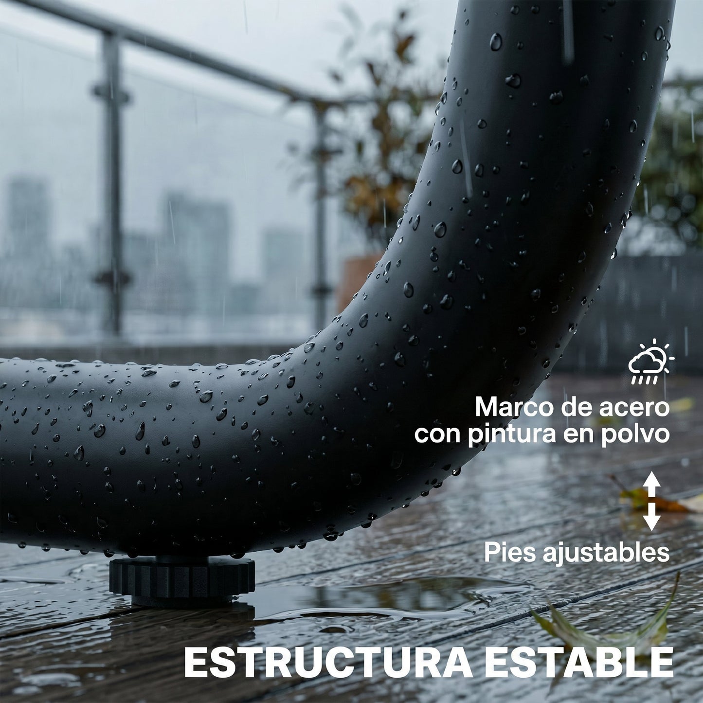 Outsunny Conjunto Jardín Exterior De 4 Piezas 2 Mesas De Vidrio 2 Sofás Cojines_3