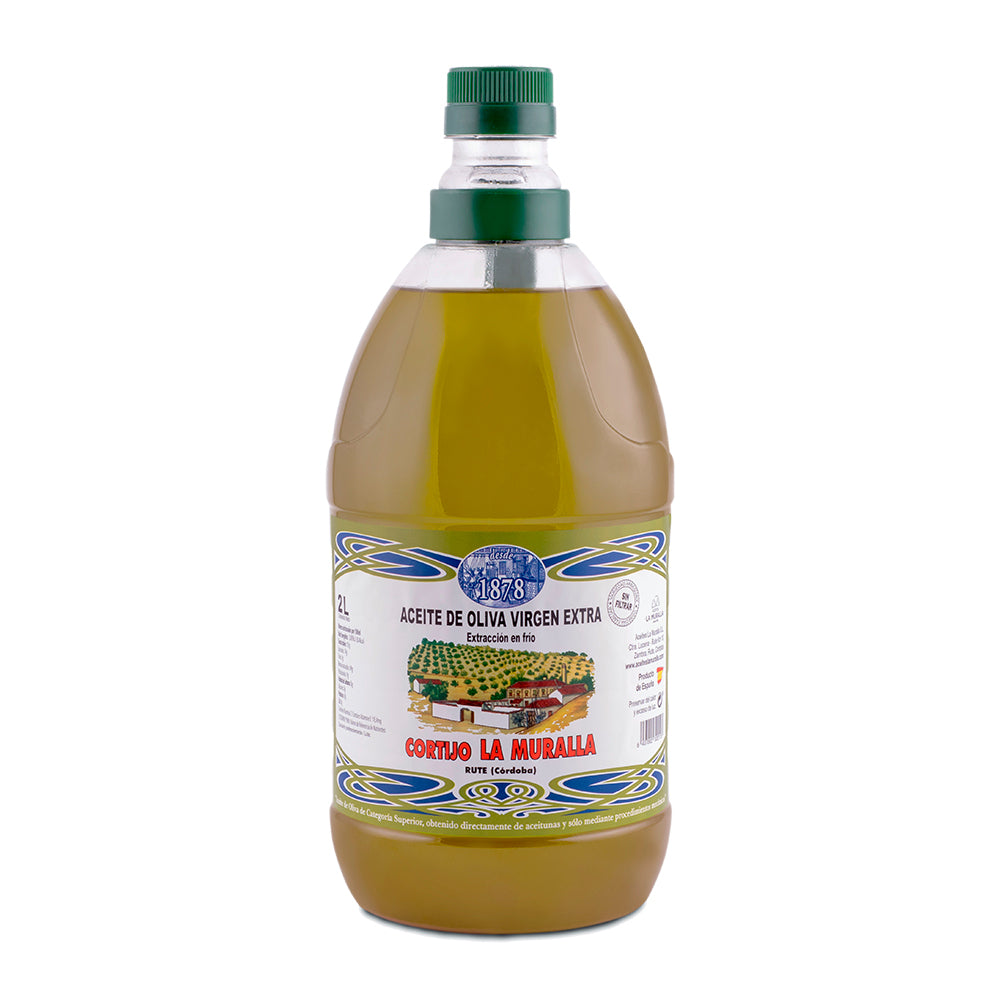 Cortijo La Muralla | Aceite De Oliva Virgen Extra | Variedad Arbequina | Botella 2 L (caja de 8)_1
