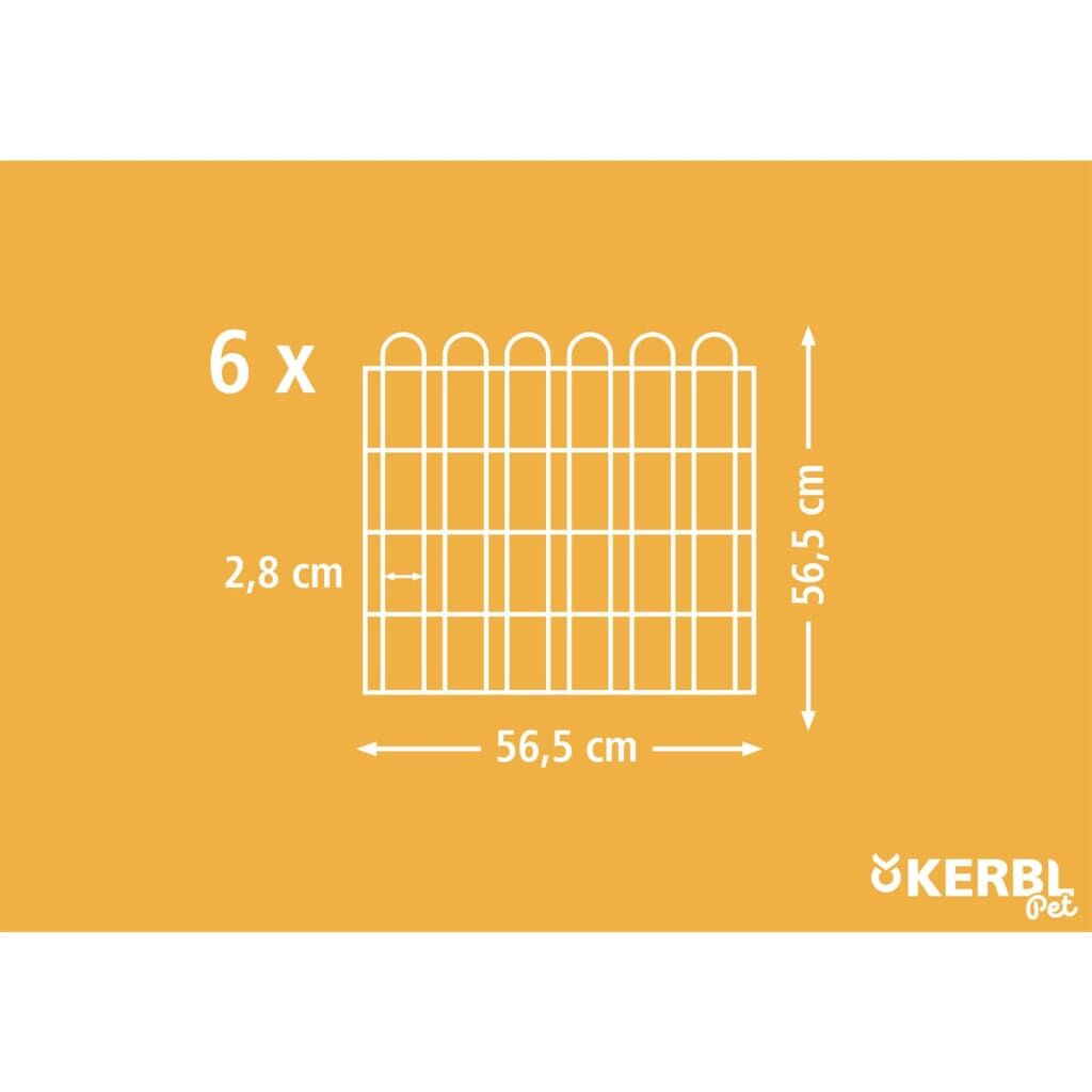Kerbl Recinto Exterior Animales Pequeños Hexagonal Cromado 56,5x56,5cm_4