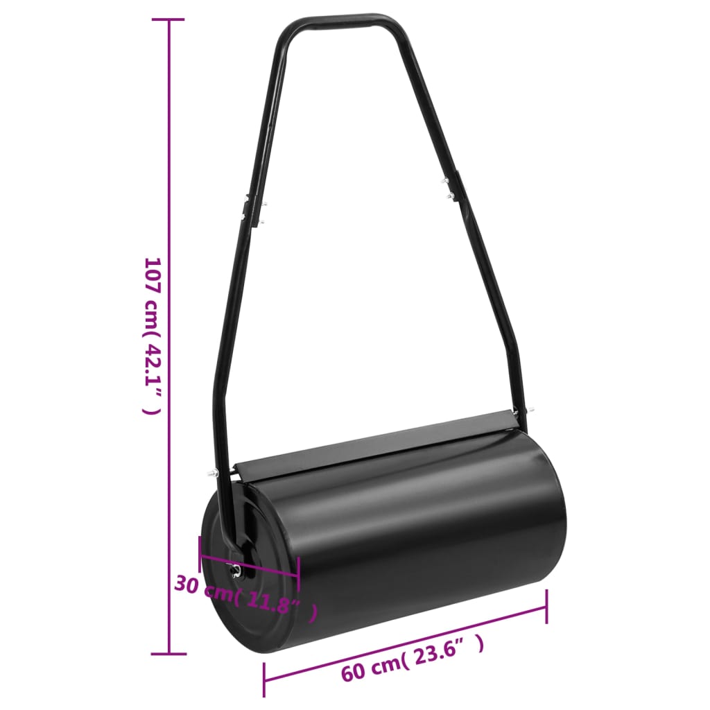 Rodillo Para Césped Con Mango Acero Y Hierro Negro 42 L / Vetonek_1