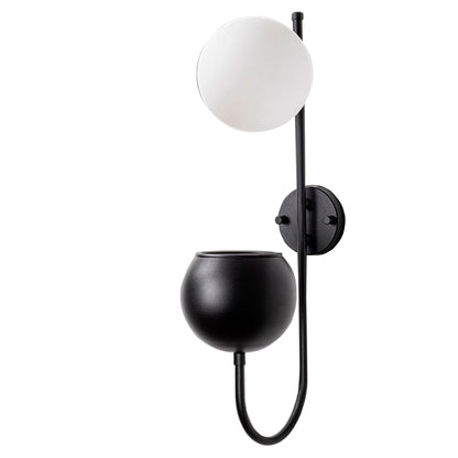 Aplique De Pared, Metal , Negro, 15x23x61, Casquillo E14 Max 40 W_0