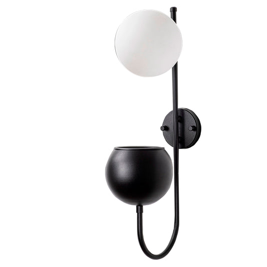 Aplique De Pared, Metal , Negro, 15x23x61, Casquillo E14 Max 40 W_0