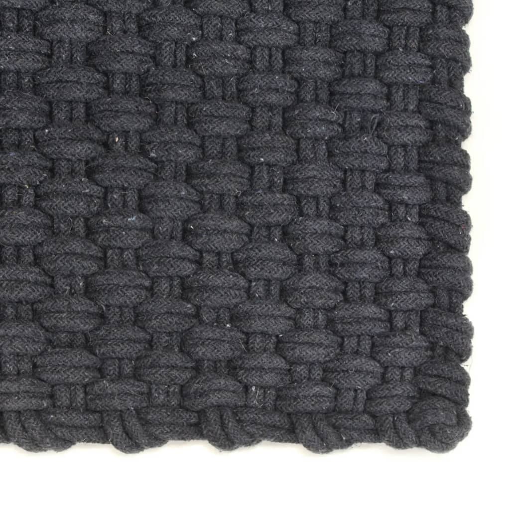 Alfombra Rectangular Algodón Antracita 180x250 Cm / Vetonek_1