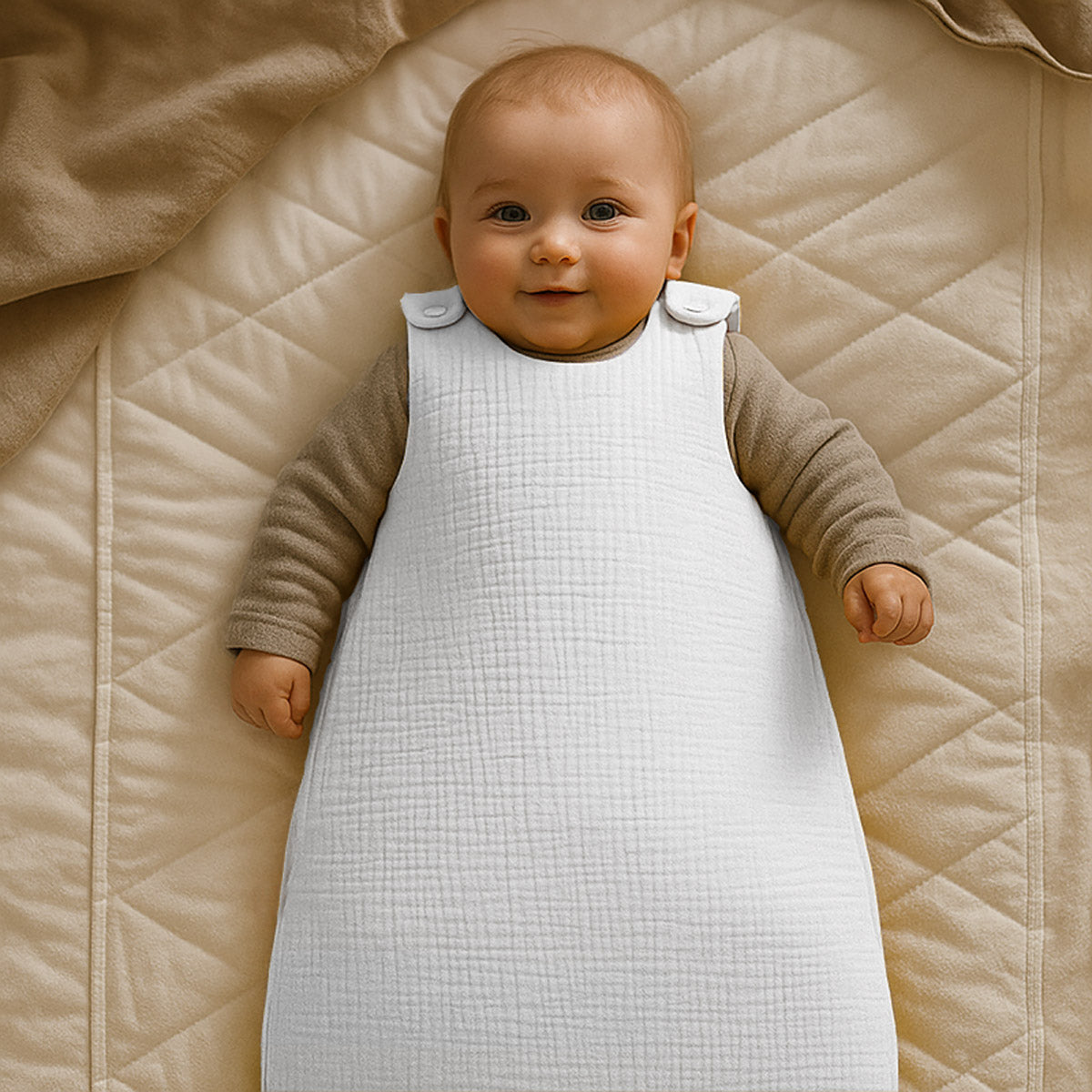 Saco De Dormir De Invierno De Algodón Orgánico Blanco_4