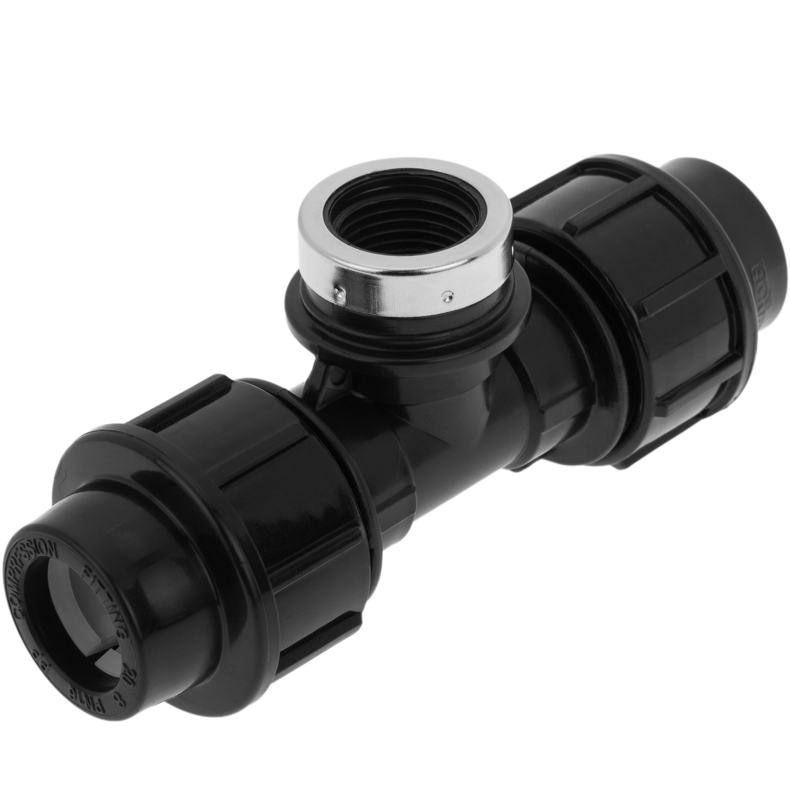 Pack De 5 Unidades Conexión T Con Rosca Hembra De Polietileno 20 Mm X 1/2“ Para Sistema De Riego_0