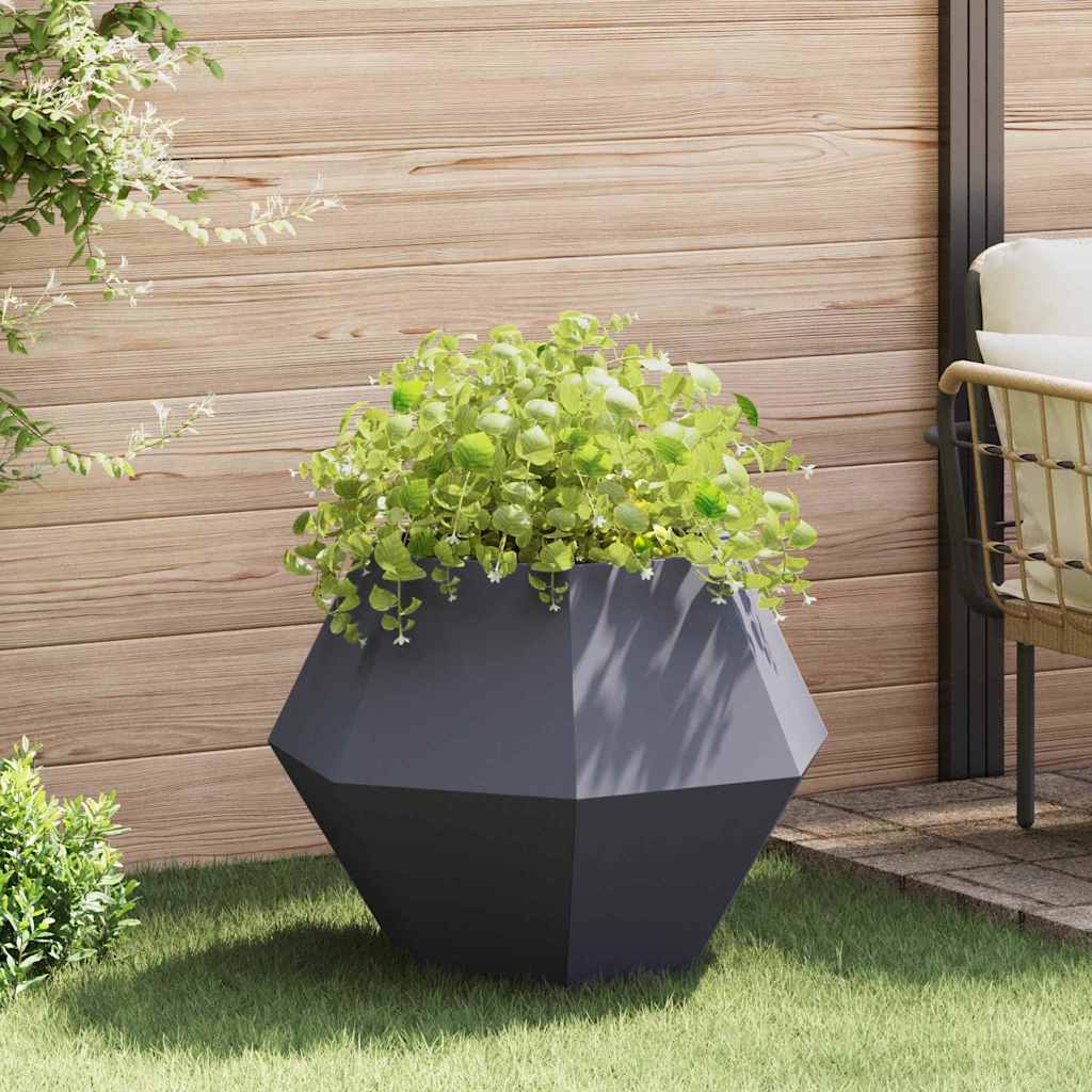 Jardinera Gris Antracita 75 X 75 X 60 Cm Acero_1