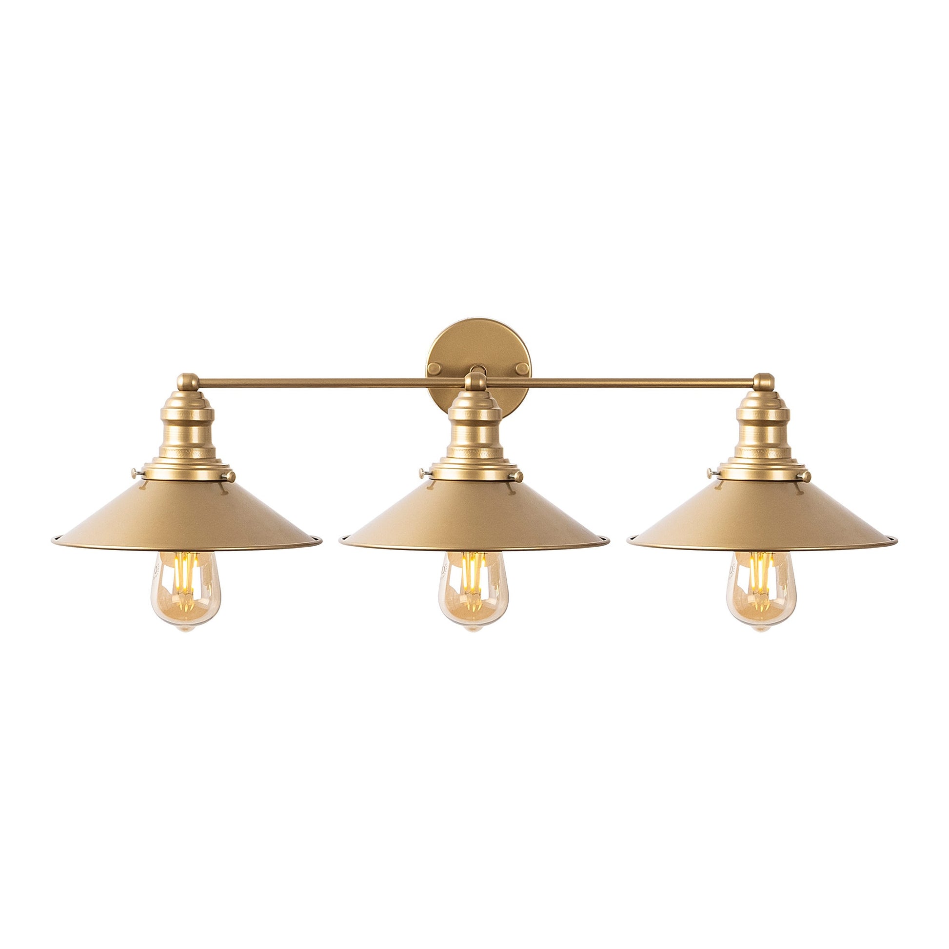 Aplique De Pared, Metal , Oro, 75x27x20, Casquillo 3 X E27 Max 40 W_0