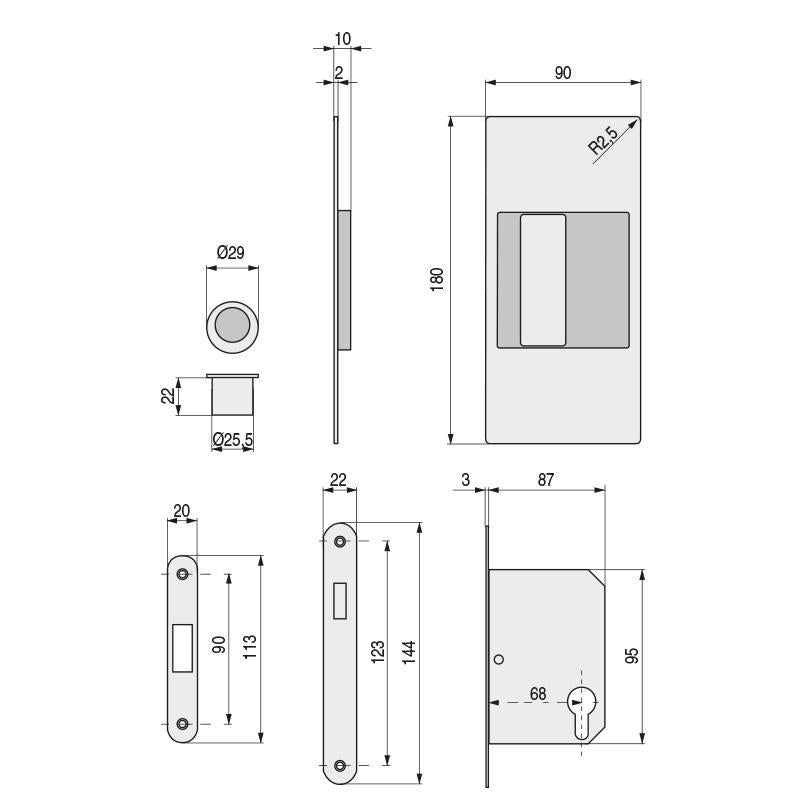 Cerradura 125 Hp -10 Derecha