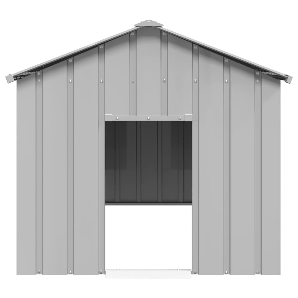 Caseta Para Perros Con Techo Acero Galvanizado 114x202x101 Cm_2