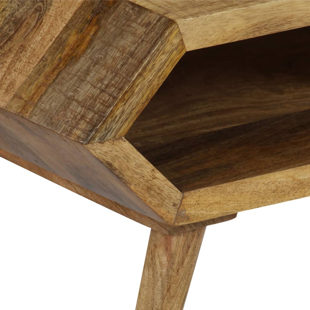 Mesa De Centro De Madera Maciza De Mango 104x50x45 Cm_3