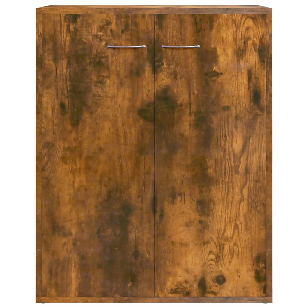 Aparador Madera Contrachapada Color Roble Ahumado 60x30x75 Cm / Vetonek_2