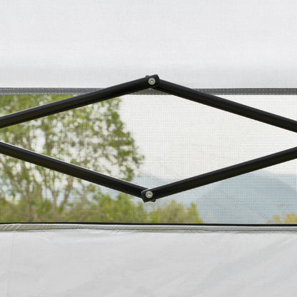 Outsunny Carpa Plegable 220x220x200 Cm Con 1 Pared Lateral Blanco_4