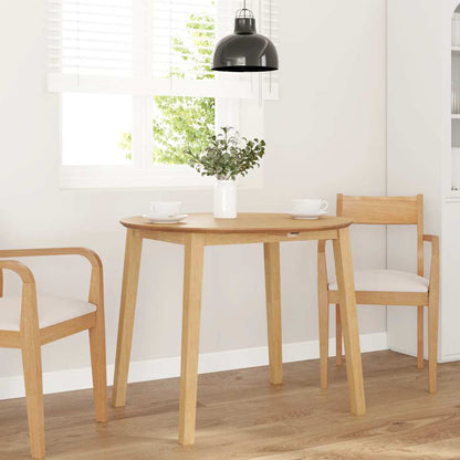 Mesa De Comedor Natural Madera Maciza Roble Caucho_1