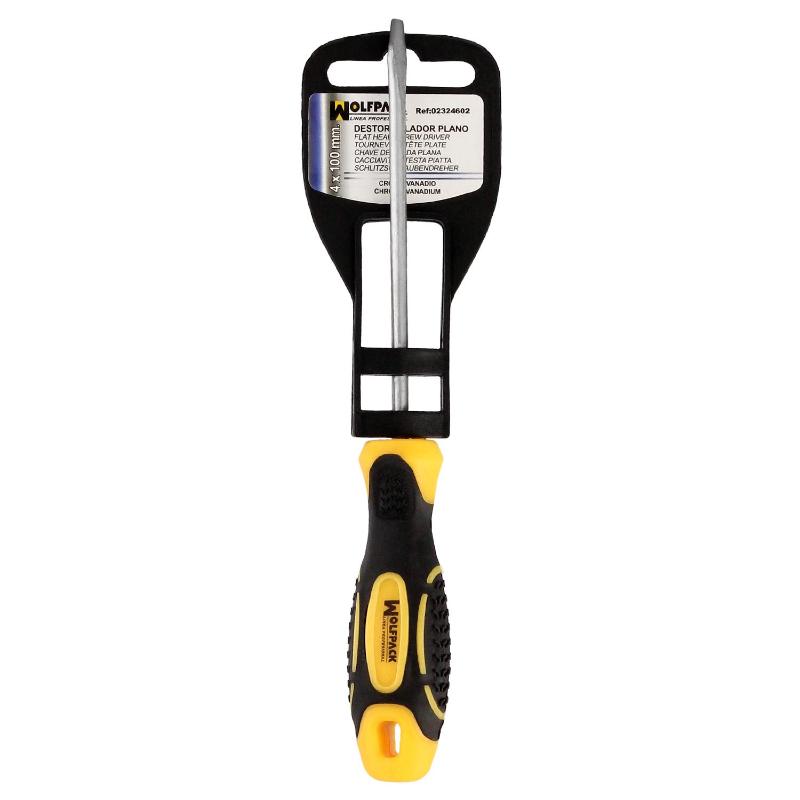 Destornillador Bimaterial Boca Estampada 4x100 Mm.