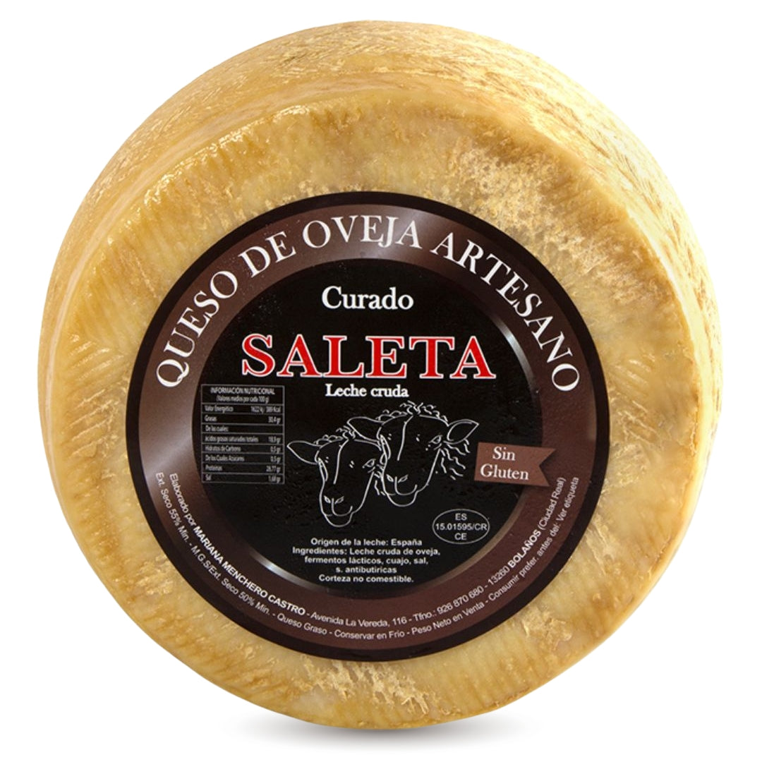 Saleta® Queso Curado Entero De Oveja (2,8 Kg) | Elaboración Artesana Quesos De La Mancha_0
