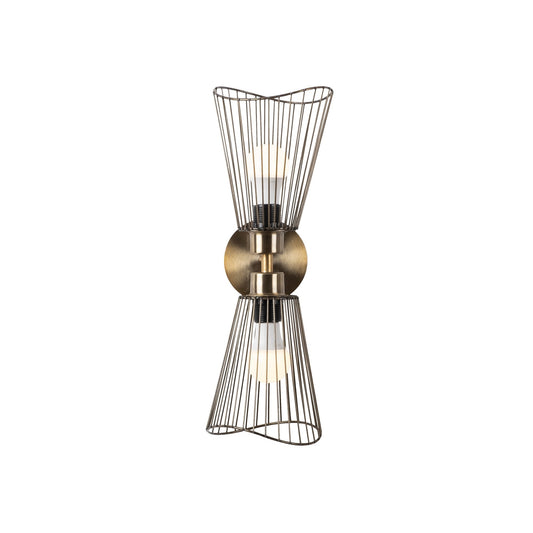 Aplique De Pared, Metal , Vintage, 16x16x48, Casquillo 2 X E 27 Max 40 W_0