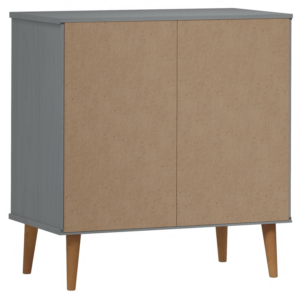 Aparador Molde Madera Maciza De Pino Gris 76,5x40x80 Cm / Vetonek_0