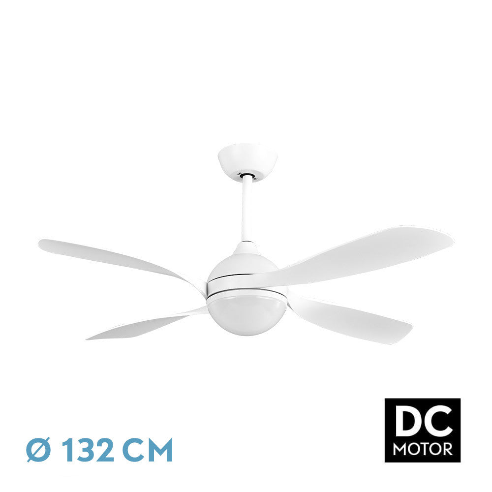 Ventilador Dc Livorno 30w 3250lm Blanco 132d 4aspas 3000k,4500k,6000k, Remoto+ Temporizador+ Memoria_0