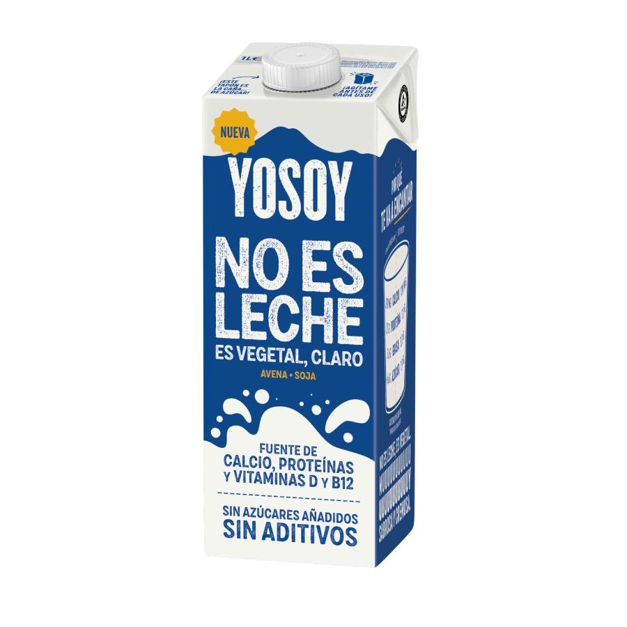 Embalagem de 6 bebidas de aveia e soja sem glúten YOSOY NO ES MILK YOSOY 1L