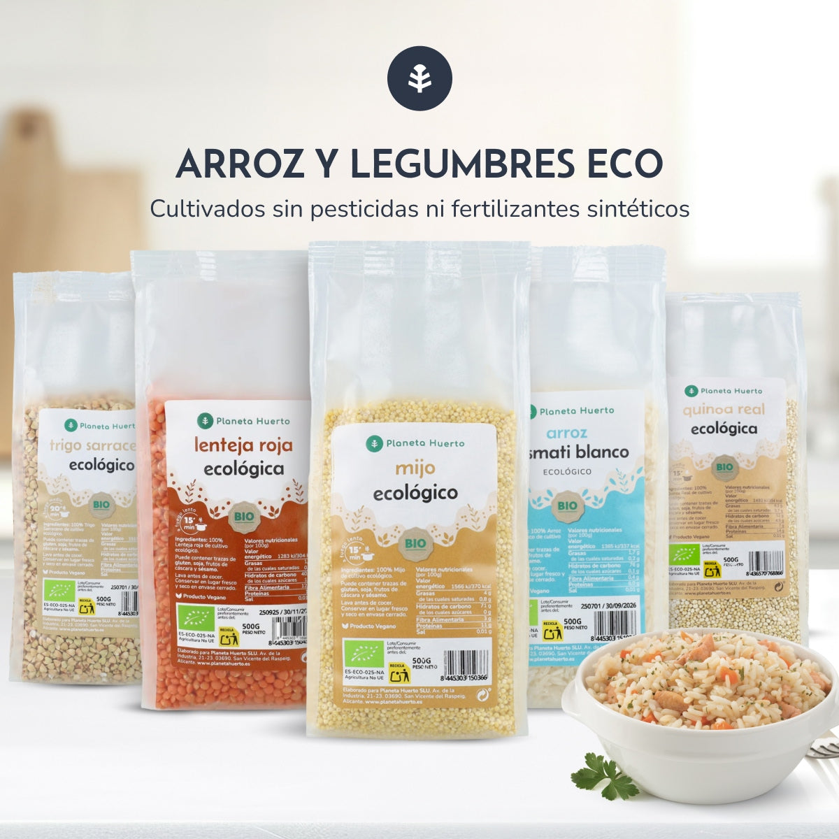 Pack de 2x Lentilhas Vermelhas ECO Planeta Huerto 500 g